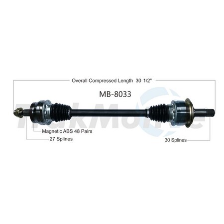 Surtrack Axle Cv Axle Shaft, Mb-8033 MB-8033
